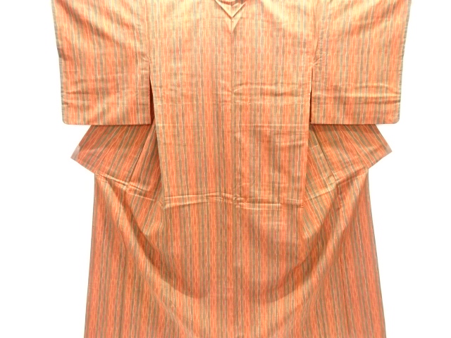 立涌模様織り出し手織り紬着物